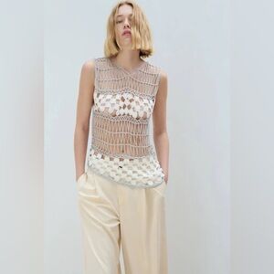 Zara Special Edition Combination Chainmail & Crochet Top